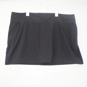 NEW Athleta Soho Skorts Shorts  Women's Plus Size 26 Black Stretch Pull On